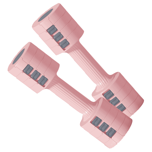 ASG Justerbart Hantelset - 2 x 2,5 kg - Rosa